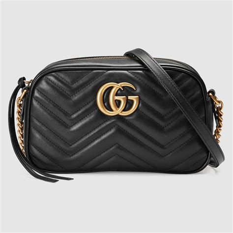 gucci black gg marmont small shoulder bag|gucci gg marmont matelasse bag.